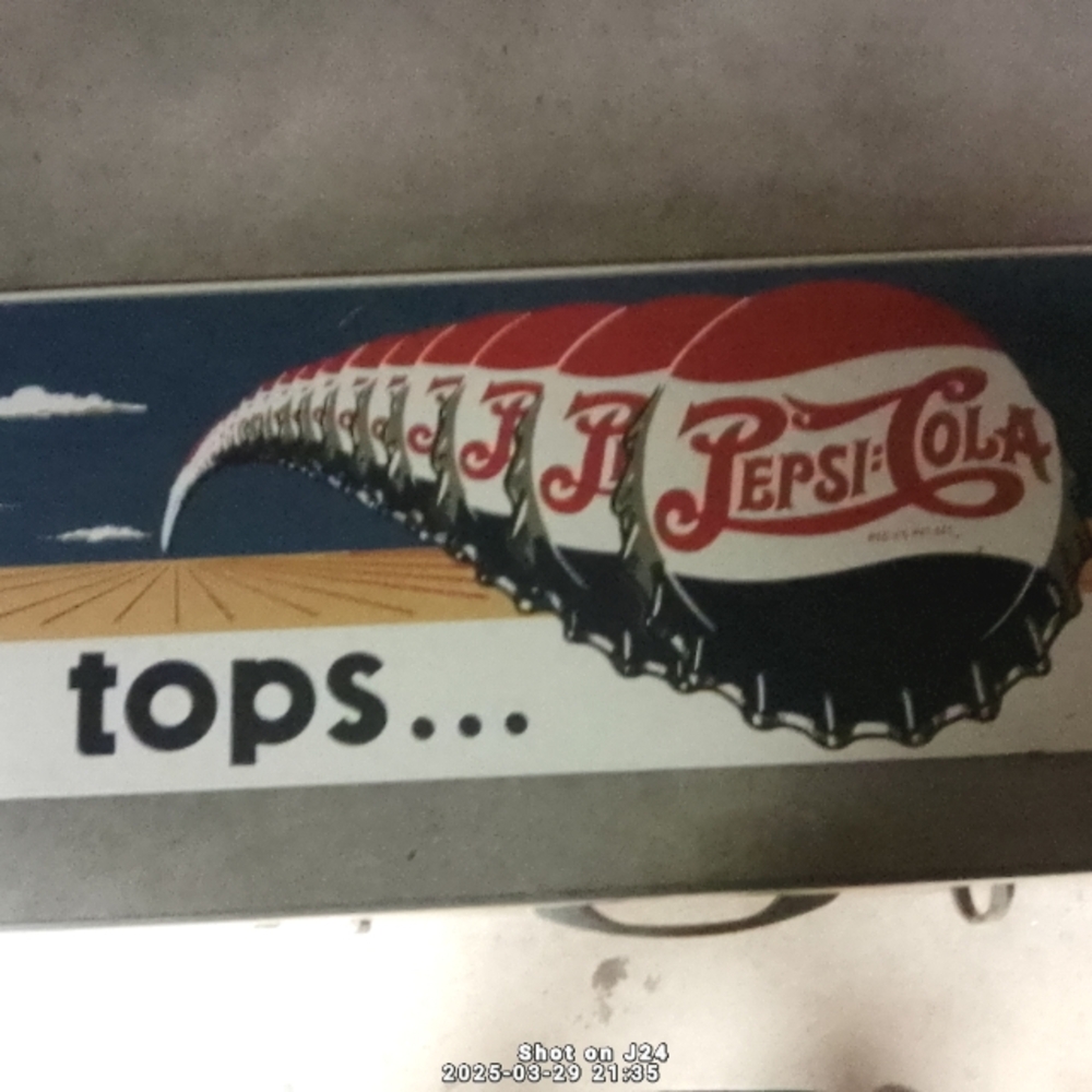 Vintage Pepsi-Cola Metal Sign